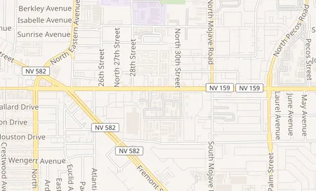 map of 2885 E. Charleston Blvd., Suite 100 Las Vegas, NV 89104