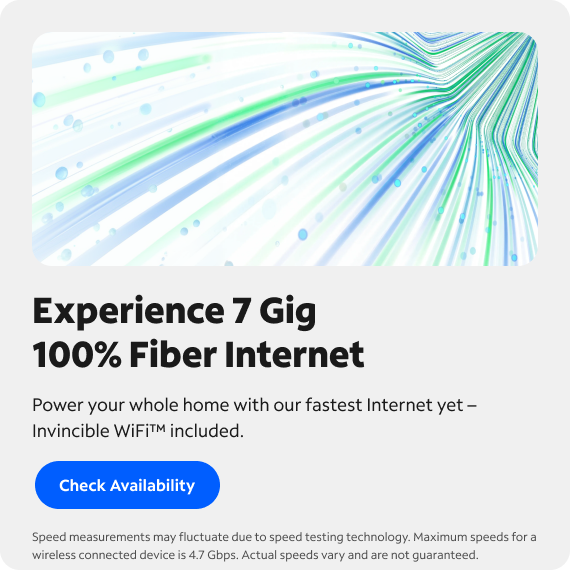 Experience 7 Gig 100% Fiber Internet from Spectrum