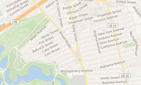 map of 1380 Broad St Providence, RI 02905