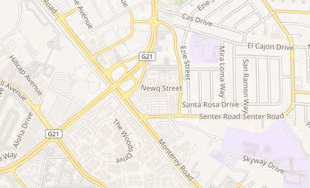 map of 4112 Monterey Hwy Ste 101 San Jose, CA 95111
