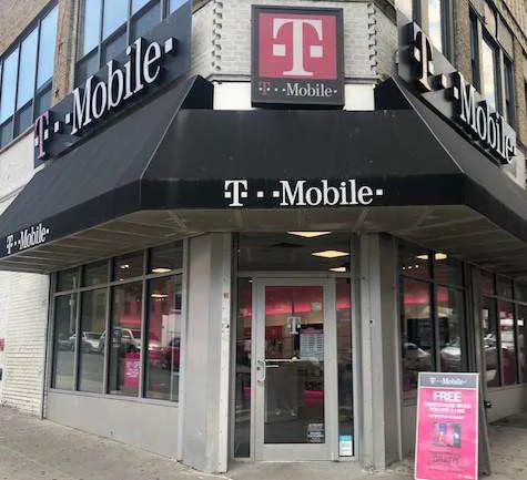 Exterior photo of T-Mobile store at Westchester Ave & Stratford Ave, Bronx, NY