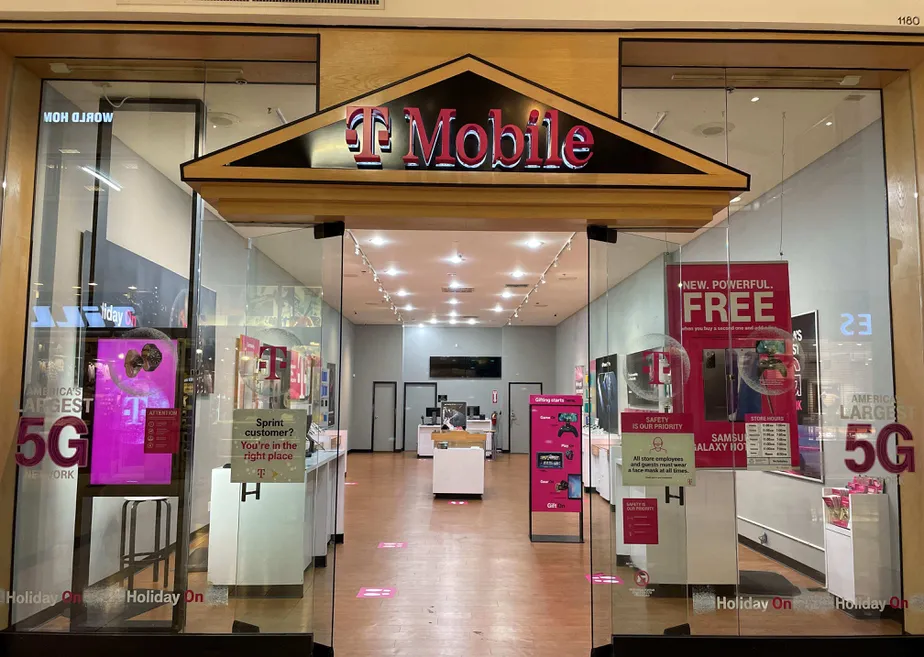 Exterior photo of T-Mobile store at Moreno Valley Mall 3, Moreno Valley, CA