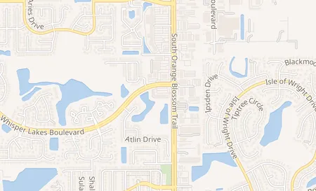 map of 2148 Whisper Lakes Blvd Orlando, FL 32837