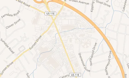 map of 2106 N. Roan St Suite 1 Johnson City, TN 37601