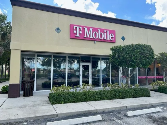 Exterior photo of T-Mobile Store at State Rd 7 & Glades Rd, Boca Raton, FL