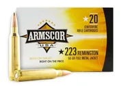 Armscor .223 Rem, 55 Grain FMJ, 20 Rounds FAC223-1N | FAC223-1N