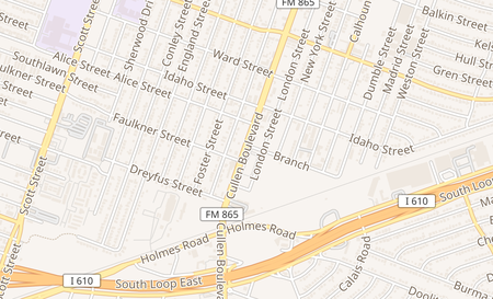 map of 7121 Cullen Blvd Houston, TX 77021