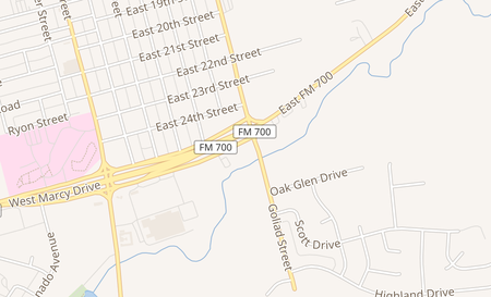 map of 410 E Marcy Dr Suite D Big Spring, TX 79720