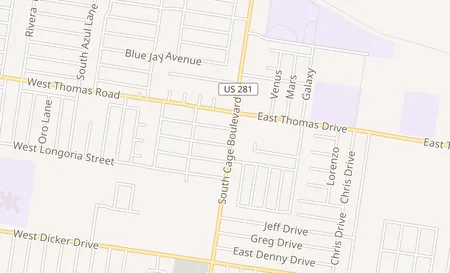 map of 6708 S Cage Blvd Suite 2 Pharr, TX 78577