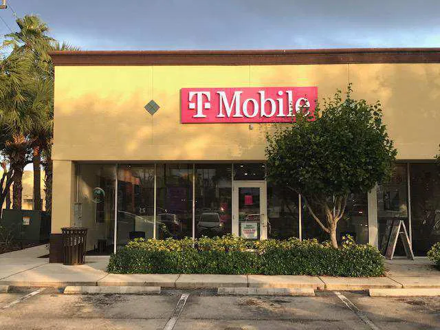 Exterior photo of T-Mobile store at State Rd 7 & Glades Rd, Boca Raton, FL