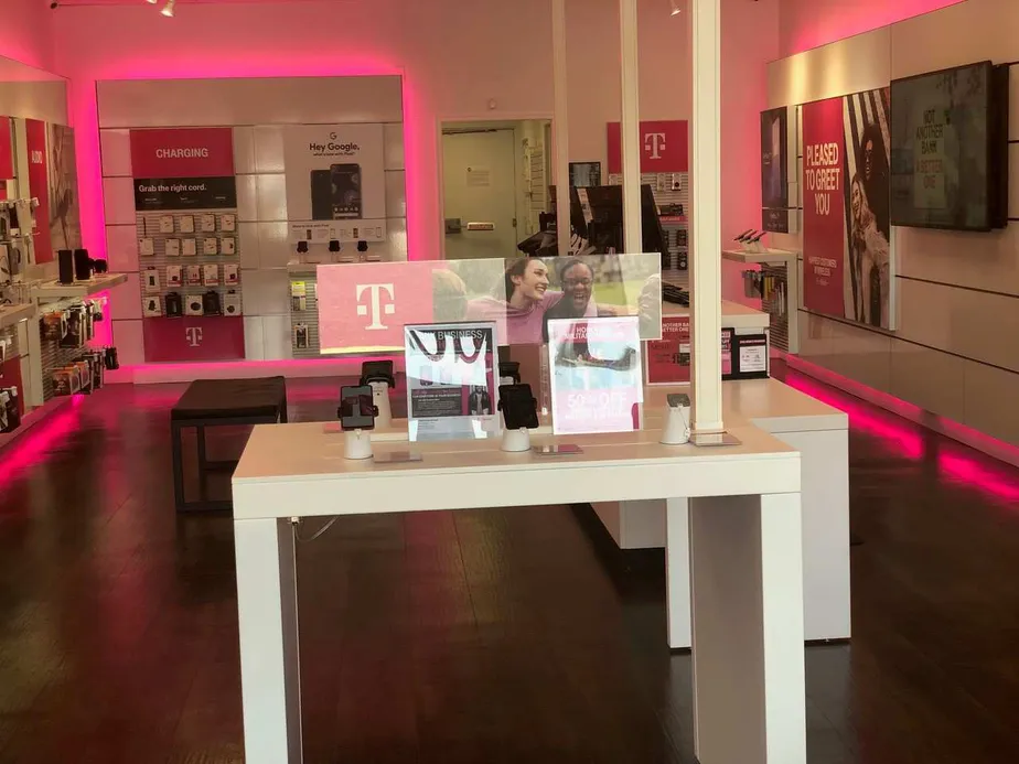 Interior photo of T-Mobile Store at Hull St Rd & Genito Rd, Midlothian, VA