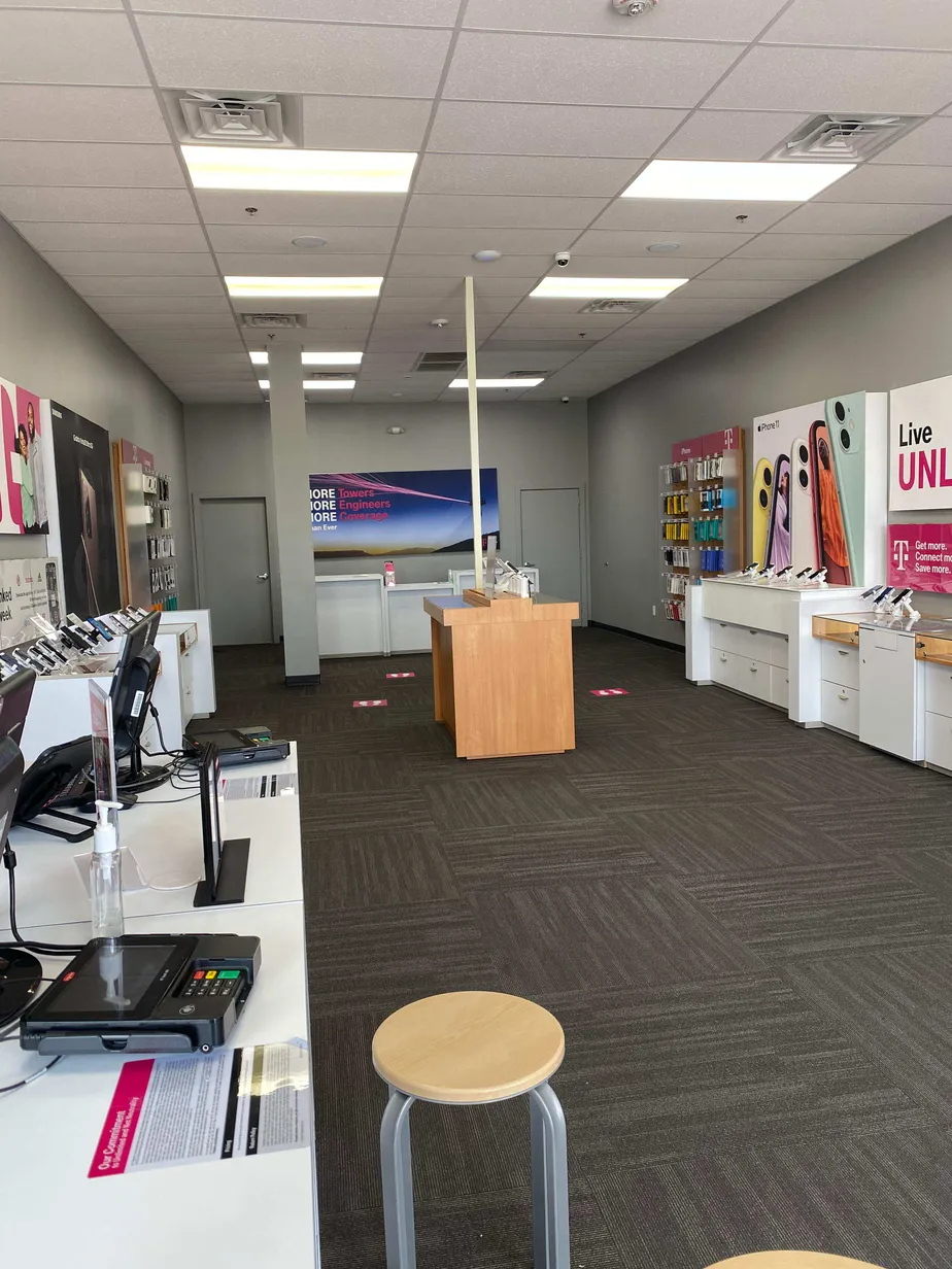 Interior photo of T-Mobile Store at Interstate 45 S & 19th St, Huntsville, TX