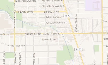 map of 3201 Auburn St Rockford, IL 61101