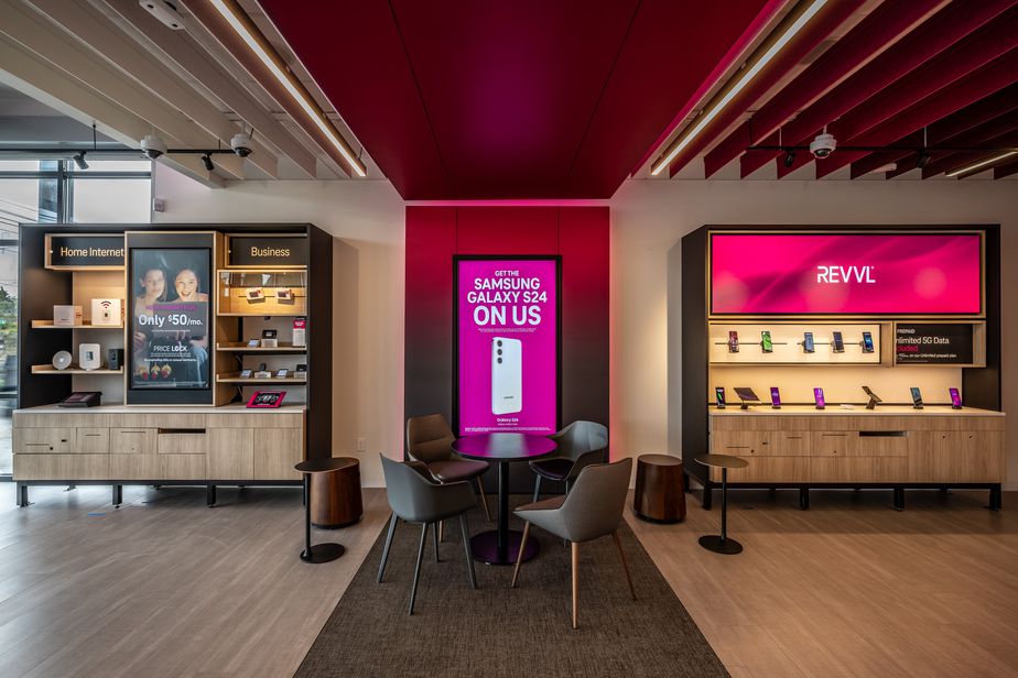 Interior photo of T-Mobile Store at 6th & Pearl, Tacoma, WA