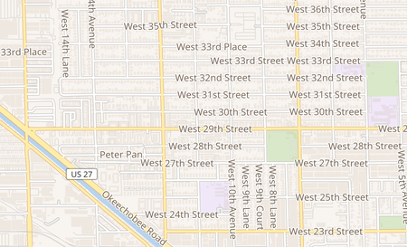 map of 1083 W 29th St Hialeah, FL 33012