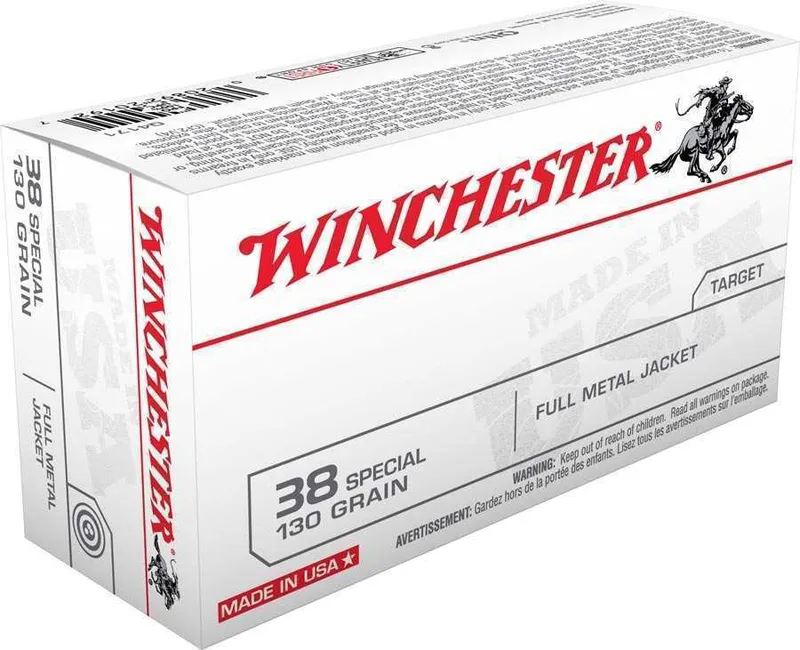 Winchester .38 Special 130 Grain FMJ, 50 Rounds Q4171 - Winchester