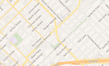 map of 5002 Columbia Ave Ste 1 Dallas, TX 75214