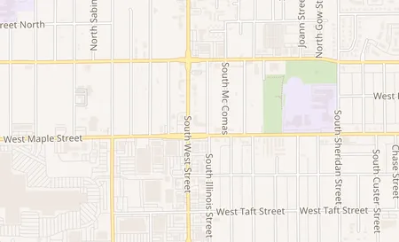 map of 240 S West St Ste 95 Wichita, KS 67213