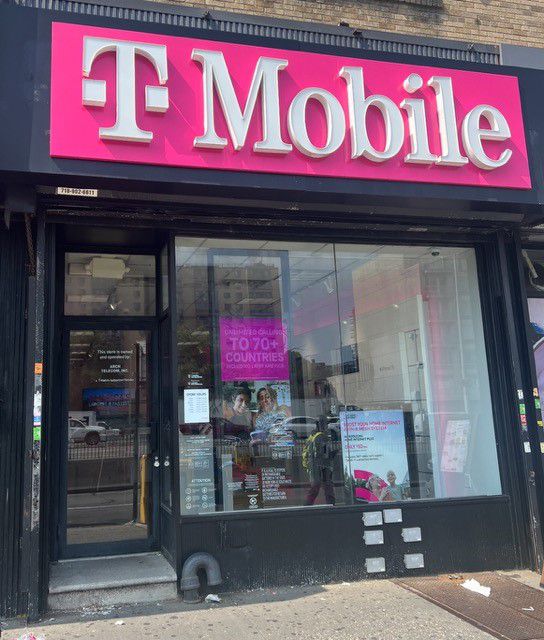 Exterior photo of T-Mobile Store at Queens Blvd & Grand Ave, Elmhurst, NY