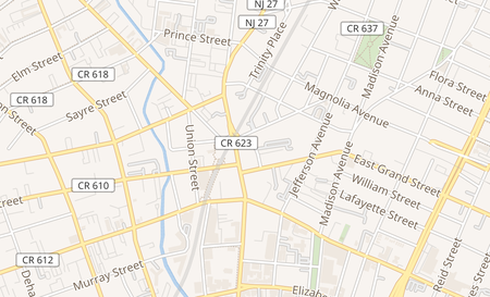 map of 231 Broad St Elizabeth, NJ 07201
