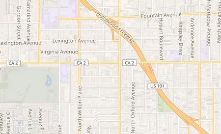 map of 5520 Santa Monica Blvd #102 Los Angeles, CA 90038