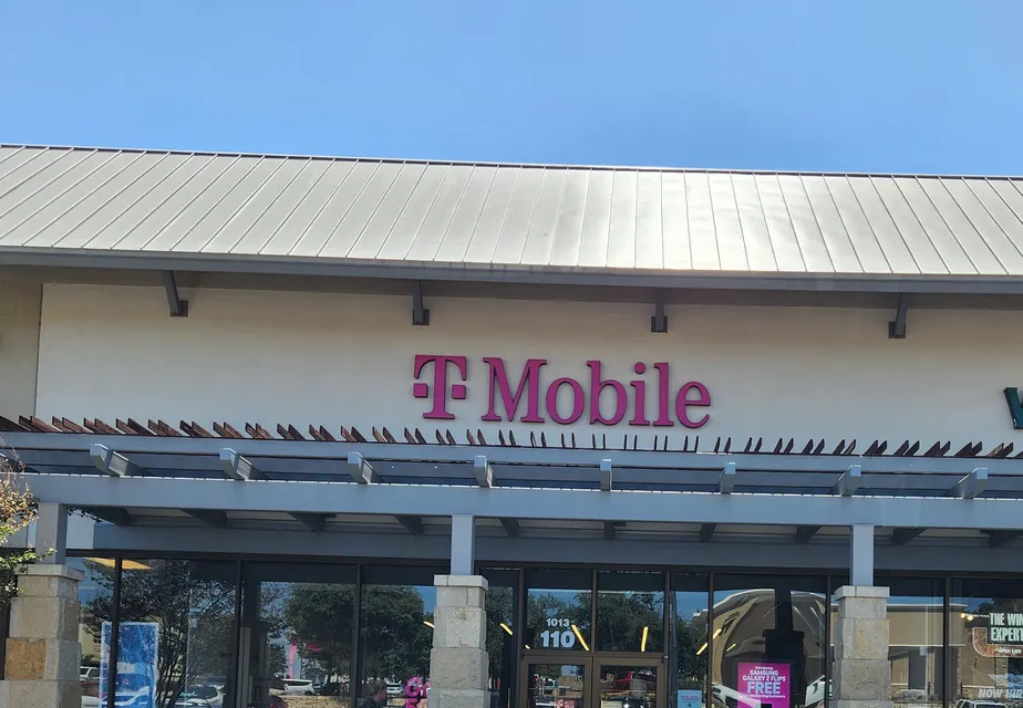 Exterior photo of T-Mobile Store at Wolf Ranch Town Center, Georgetown, TX
