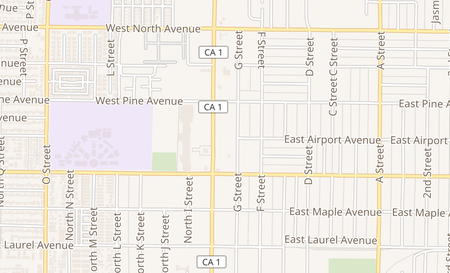 map of 642 N. H Street Lompoc, CA 93436