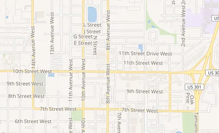 map of 1020 8th Ave W Palmetto, FL 34221