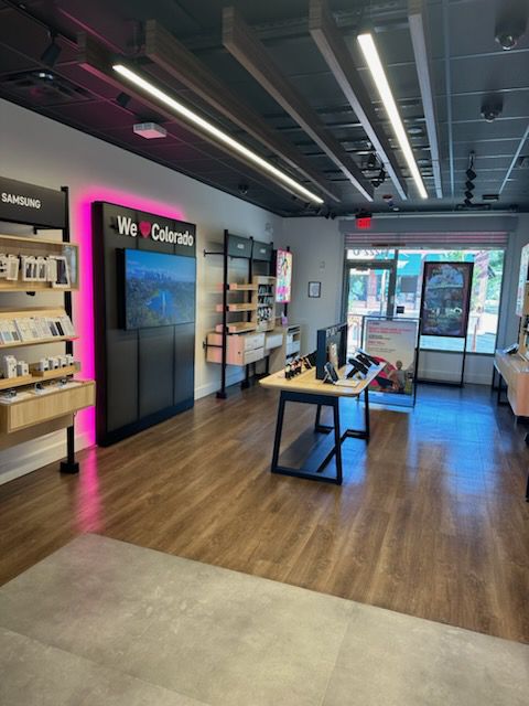 Interior photo of T-Mobile Store at E Cedar Ave & Crystal St, Aurora, CO