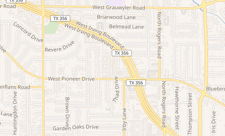 map of 1792 W Irving Blvd Irving, TX 75061