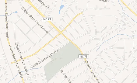 map of 527 Church St. N. Concord, NC 28025