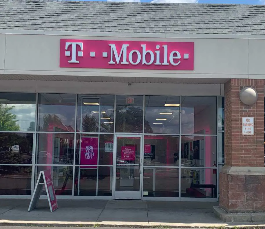 Exterior photo of T-Mobile store at Pontiac Trail & Eight Mile Rd, South Lyon, MI
