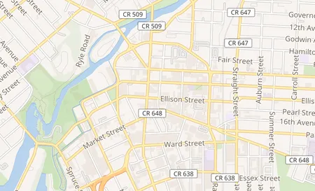 map of 121 Ellison St Paterson, NJ 07505