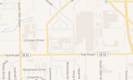 map of 2500 Teal Rd Lafayette, IN 47905