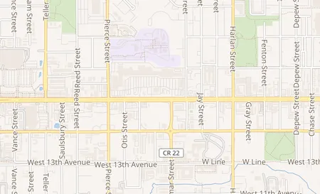 map of 6457 W Colfax Ave Lakewood, CO 80214