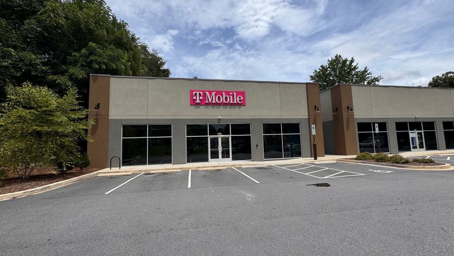 Exterior photo of T-Mobile Store at Patton Ave & Regent Park Blvd, Asheville, NC