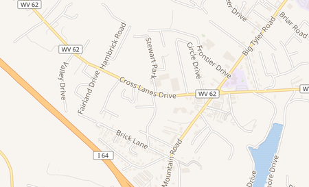 map of 905 Cross Lanes Dr Cross Lanes, WV 25313