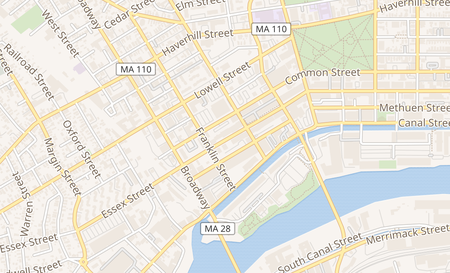 map of 493 Essex St. Lawrence, MA 01840
