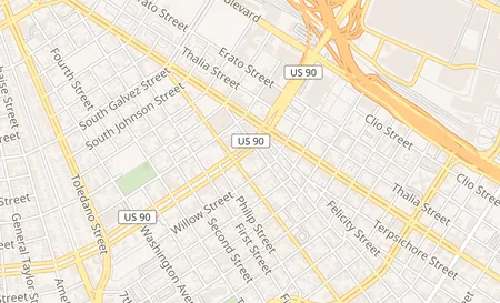 map of 2122 S.Claiborne New Orleans, LA 70125