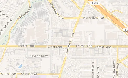 map of 9035 Forest Ln Dallas, TX 75243