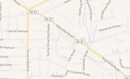 map of 3800 Reynolda Rd Suite 100 Winston Salem, NC 27106