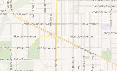 map of 1623 Central Ave Kansas City, KS 66102