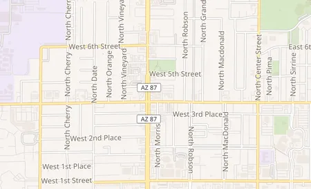 map of 340 W University, #30 Mesa, AZ 85201
