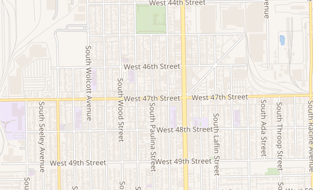 map of 1652 W 47th St Chicago, IL 60609