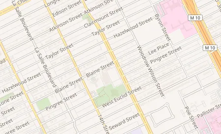map of 8663 Rosa Parks Blvd Detroit, MI 48206