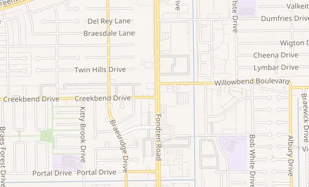 map of 10610 Fondren Rd. 101 Houston, TX 77096