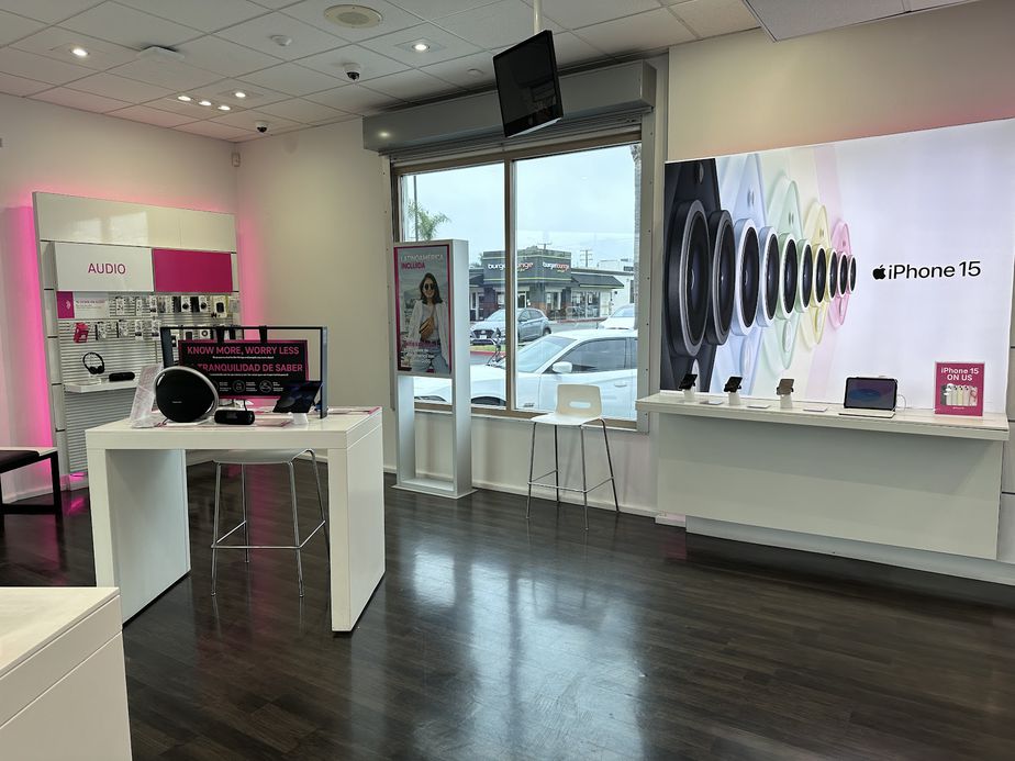 Interior photo of T-Mobile Store at 17th & Santa Ana, Costa Mesa, CA