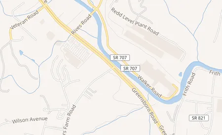 map of 2876 Greensboro Road Martinsville, VA 24112