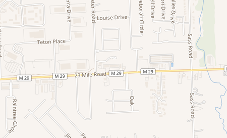 map of 30510 23 mile Rd Chesterfield, MI 48047