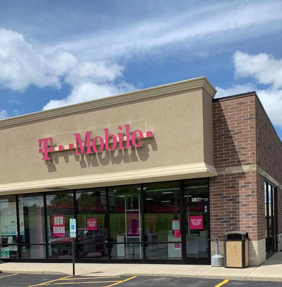 Exterior photo of T-Mobile store at S Us-12 & W Hartigan Rd, Fox Lake, IL
